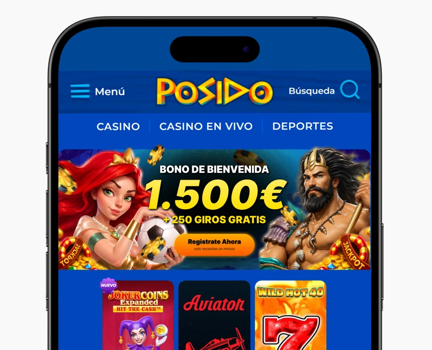 posidocasinoz banner app móvil